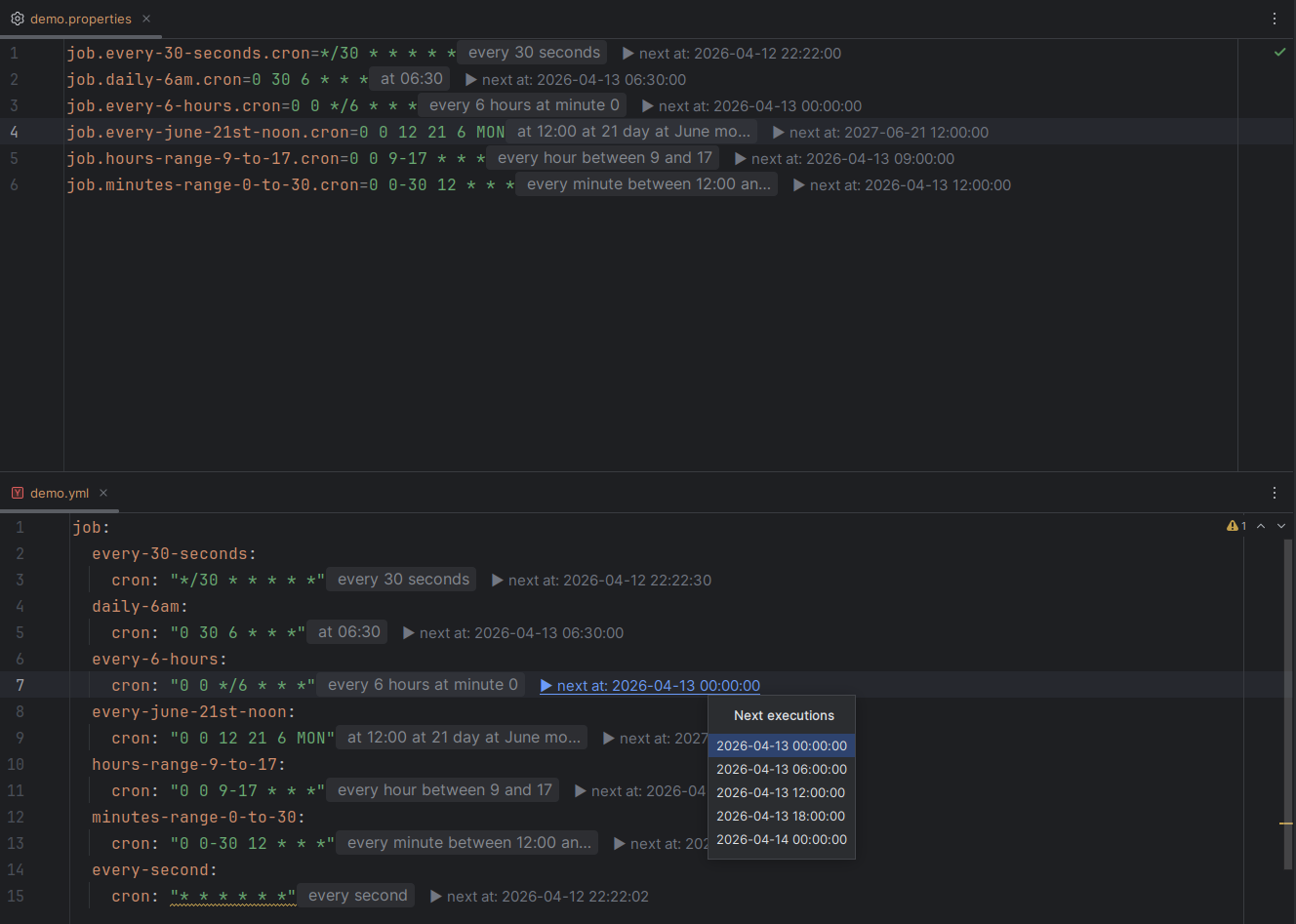 Cron Everything plugin next executions